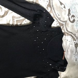 Beautiful cold shoulder black top